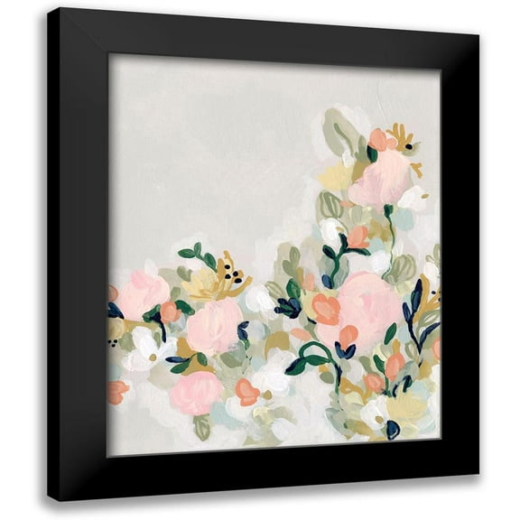 Vess, June Erica 12x14 Black Modern Framed Museum Art Print Titled - Blushing Blooms I