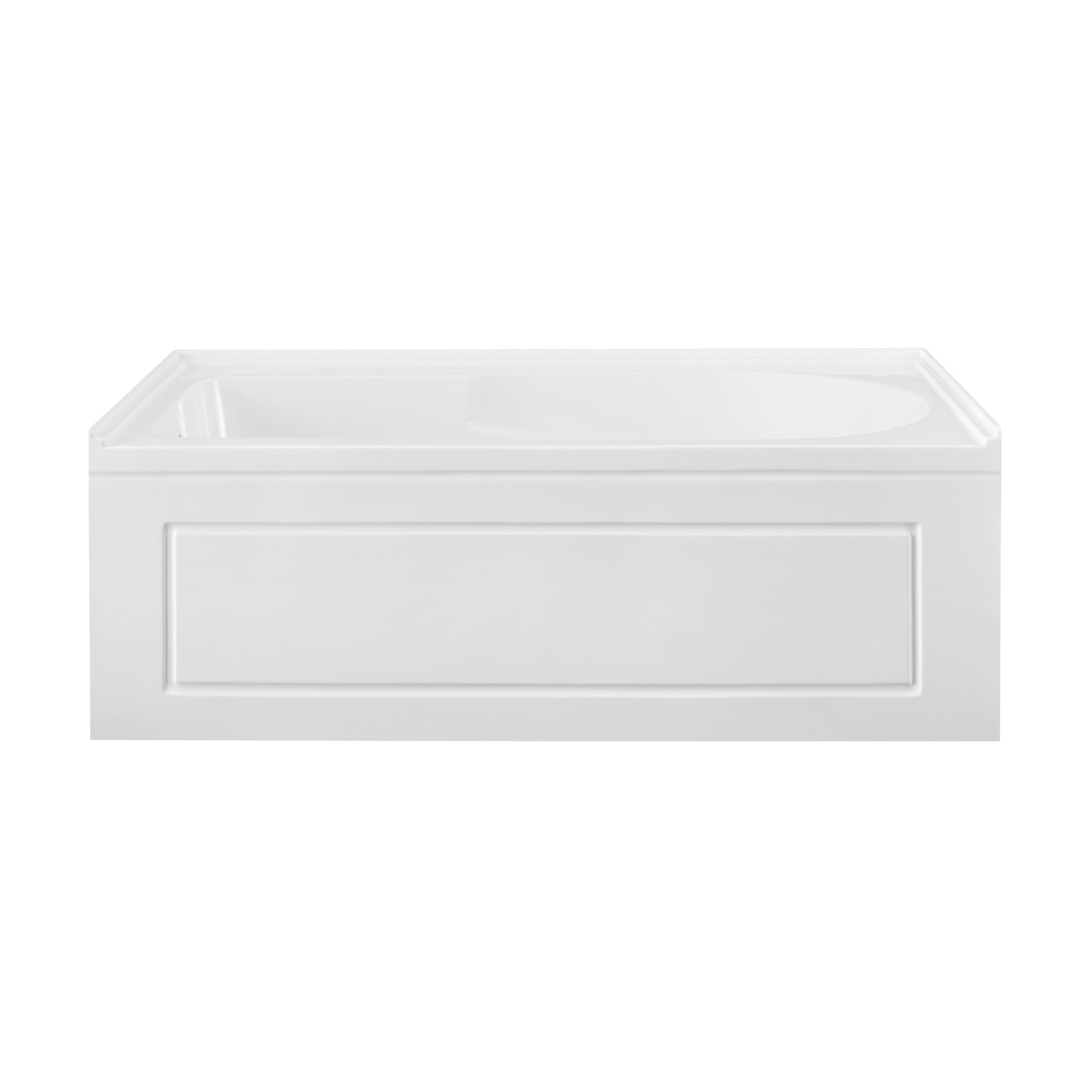 Concorde 60" x 32" Acrylic Glossy White, Alcove, Integral, Left-Hand Drain, Apron Bathtub