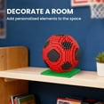 thumbnail image 2 of Blocs de Construction de Soccer 860 Pcs Micro Ensemble de Construction Jouet Éducatif STIM pour Enfants de 14 Ans et Plus Briques de Soccer Rouges pour Cadeaux, 2 of 5