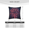 thumbnail image 2 of KLL Fireworks3 Decorative Throw Pillow Covers Velvet Soft for Couch Sofa Bedroom Living Room Outdoor (No pillow core)- 18"x18", 2 of 5
