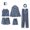 Blue, variant on 7 Pieces Womens Pajamas Sets Faux Silk Pyjama Womens Pajamas Sleepwear Sets Spring Summer Homewear