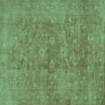 thumbnail image 1 of Ahgly Company Machine Washable Indoor Square Persian Turquoise Blue Traditional Area Rugs, 6' Square, 1 of 4