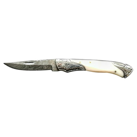 Titan Damascus Steel Folding EDC Knife 7.8in TFK-5