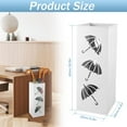 thumbnail image 2 of Metal Umbrella Stand Rack  Square Umbrella Holder  6.3” x 6.3” x 16.5”  Black, 2 of 6