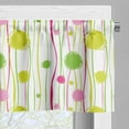 thumbnail image 3 of Ambesonne Green Pink Window Valance, Doodle Stripes Dots, 54" X 18", Green Pink White, 3 of 5
