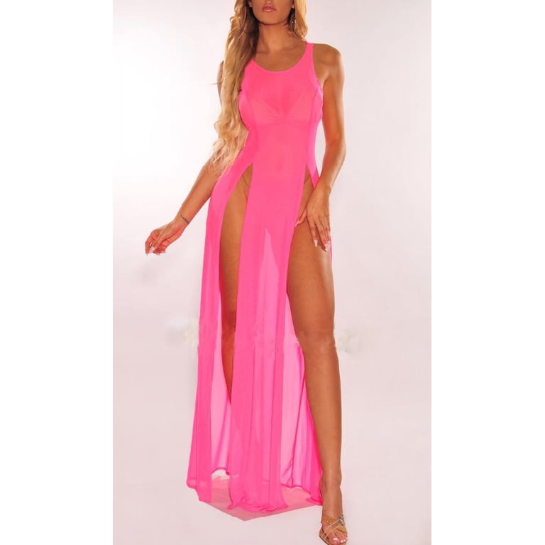 Douhoow Women Mesh Sheer Long Dress Beach Dresses Bikini Cover Up See-through Tulle Cover-Ups - Walmart.com Douhoow Women Mesh Sheer Long Dress Beach Dresses Bikini Cover Up See-through Tulle Cover-Ups - Walmart.com