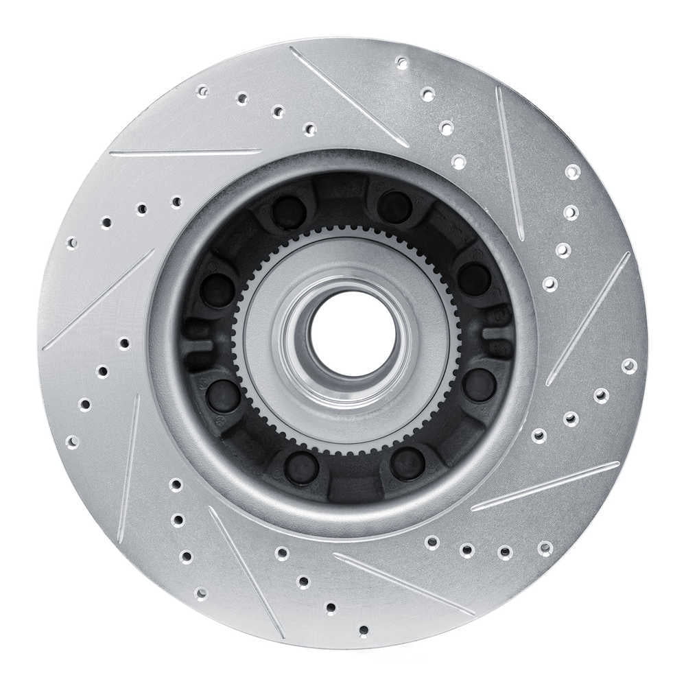 Dynamic Friction Company 631-54209L DFC Brake Rotor - Drilled And Slotted - Silver