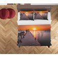 thumbnail image 2 of 3D Sunset Sky Sea Trestle Funda nórdica Juego de cama Funda nórdica Fundas de almohada 8, 2 of 3