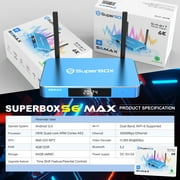 2025 SuperBox S6 MAX,4G+64G Powerful Smart Box,Time Shift, Parental Control Time,Easy Setup Guide,Phone Support,2T2R,Dual Band WiFi, Built-in Voice Control System