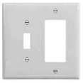 thumbnail image 1 of 2153W-BOX 2 - Gang Toggle & Decorator Plate, White, 1 of 1