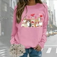 thumbnail image 2 of Bibifish Womens Sweatshirts Cute Graphic Long Sleeve Crewneck Sweatshirts Lovely Dog Family Print Relaxed Fit Soft Pullover Tops For Ladies, 2 of 4