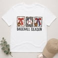 thumbnail image 6 of Baseball Season Bow Graphic T-Shirt, Unisex Classic Fit Tee, 6 of 9