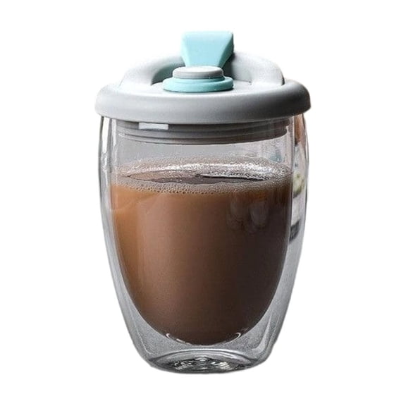 Zeiwohndc Double layer insulated high borosilicate glass cup