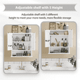 thumbnail image 3 of Smuxee Wall Bath Storage Medicine Cabinet with Mirror Door, White, 3 of 9