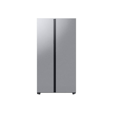 Samsung - BESPOKE Side-by-Side Smart Refrigerator with Beverage Center - Stainless Steel