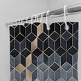 thumbnail image 3 of Cortina de ducha antimoho de 180 x 180 cm en tejido de poliéster. Cortina de baño original, impermeable y lavable a máquina. Con 12 ganchos para el baño, 3 of 4