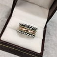 thumbnail image 5 of Twist Spinner Band, Meditation Ring, 925 Sterling Silver Ring, Spinning Thumb Ring, Multi Tone Ring, Fidget Ring, Handmade Jewelry, Christmas Oxidized, Womans Band Ring, Anxiety Ring, Mans Band Gifts, 5 of 6