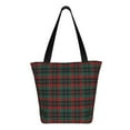 thumbnail image 3 of Horeoi Tartan Plaid Print Shoulder Bag for Women Large Capacity Zipper Tote for Shopping Beach Travel Gym with Inner Pocket, 3 of 7