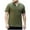 Army Green, variant on Besolor Mens Big and Tall T-Shirts Round Neck Button up Short Sleeve Basic Tee Casual Comfy Workout Sports Shirts