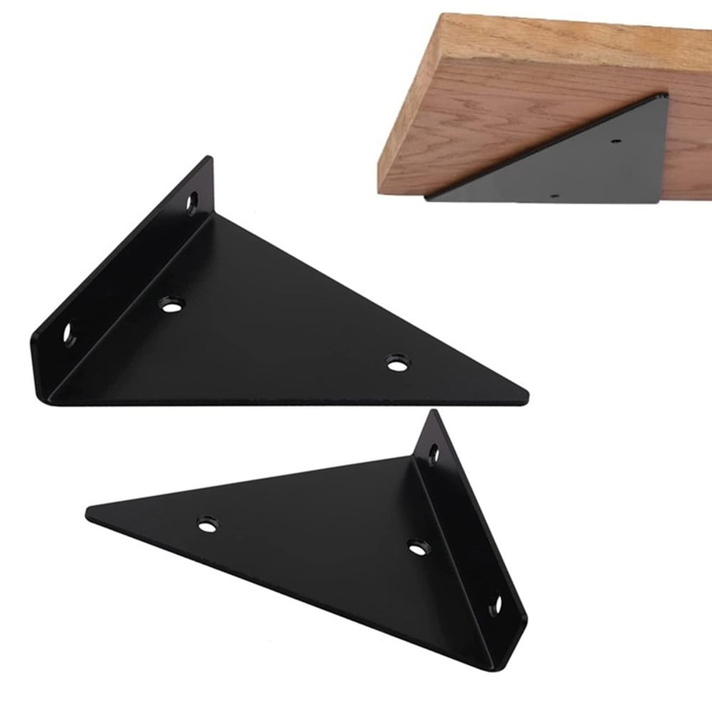 CHENGSI for Heavy Duty Triangle Shelf Support Brackets Wall Mounted Invisible Furniture Hardware Steel Plate Brackets for Shelves Cabinets Easy Installation White 280mm