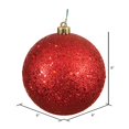 thumbnail image 2 of Vickerman N591503DQ Boule d'Ornement de Noël à Paillettes Rouges 6 Po. - 4 par Sac, 2 of 2