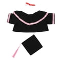 thumbnail image 1 of Conjunto de traje de graduación de oso de peluche hecho a mano con birrete, chal y pergamino. Disfraz de graduación de animales de peluche para celebraciones., 1 of 8