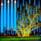 thumbnail image 3 of Cadena de luces LED para lluvia de meteoritos para exteriores, resistente al agua, para fiestas navideñas, decoraciones de jardín y vacaciones, 3 of 5