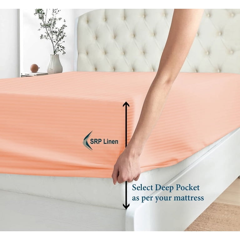 Extra Deep Pocket 4 PCs Bed Sheet Set 1000TC 100%Egyptian Cotton US-King Size