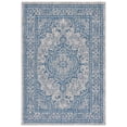 thumbnail image 2 of SAFAVIEH Courtyard Desi Medallion Indoor/Outdoor Area Rug, Grey/Navy, 5'3" x 7'7", 2 of 9