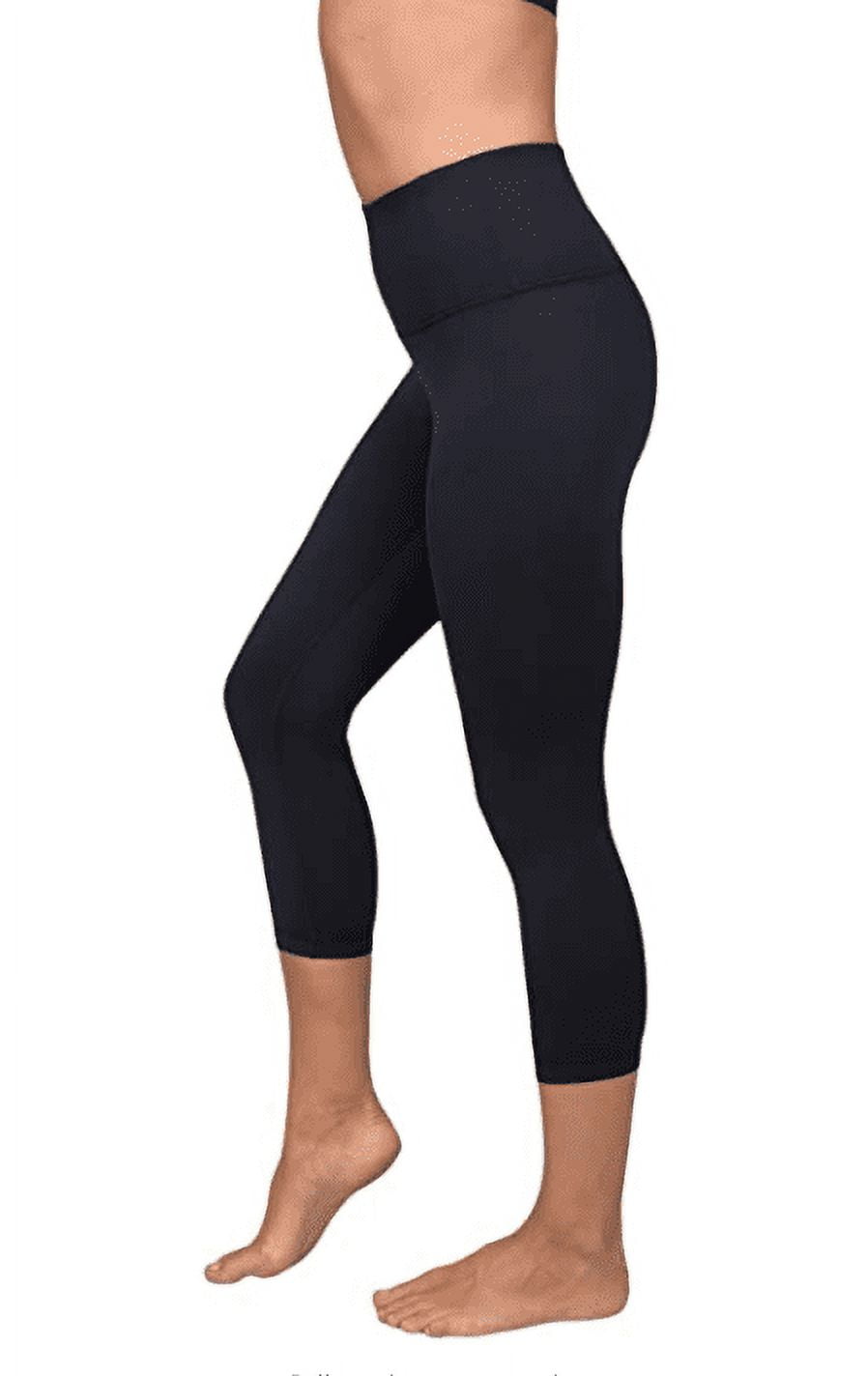 Cool classic black capri leggings high waist in 4 way stretch Emana® fabric  to improve circulation for high intensity trainings – Sapopa