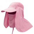 thumbnail image 1 of Final Clear Out! Sun Caps Fishing Cap Flap Hats Sunshade UV Protection Caps Removable Neck&Face Flap Cover Caps Black, 1 of 6