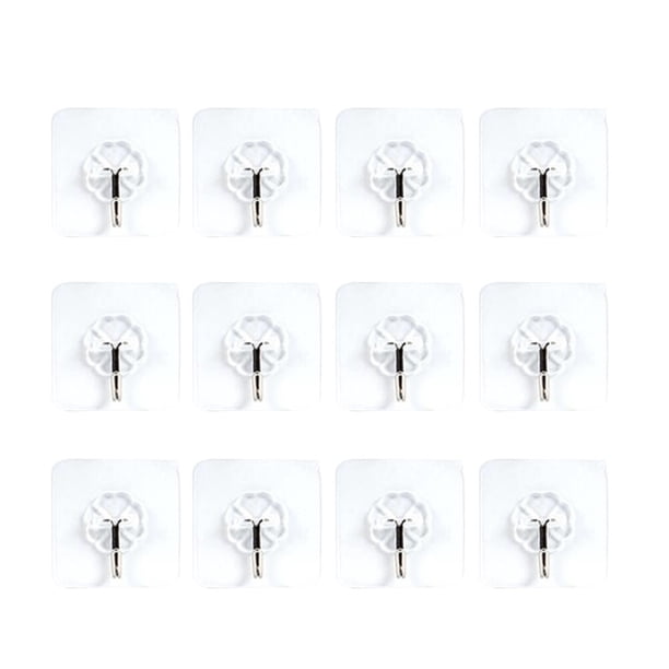 EeaseMX 20 ganchos adhesivos con forma de flor de ciruelo, gruesos, sin clavos, para baño y cocina (estilo aleatorio)