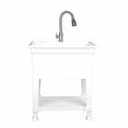 thumbnail image 5 of Open Box UTILITYSINKS Plastic 30” Freestanding Utility Sink w/ Pull Faucet, Wht, 5 of 8