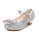 thumbnail image 1 of Zapatos de tacón alto para niñas, zapatos de princesa para primavera, zapatos de fondo suave con cristales plateados, zapatos de cuero de alto rendimiento para niñas pequeñas, 1 of 6