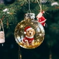 thumbnail image 2 of YZEGDCH Christmas German Shepherd Snow Globe Ornaments, Dog Lover Christmas Tree Decorations, Christmas Balls Ornament for Xmas Tree Hanging, Cartoon Cute Puppy Clear for Holiday Light Decorating, 2 of 6