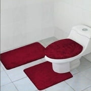 3 Piece Bathroom Rug Sets 3 Piece Quinn Solid Bathroom Rug Set Bath Mat Contour Toilet Lid Cover