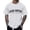 White, variant on Sngxgn Men's Print Tee Tops Casual Round Neck Short Sleeve Summer T Shirts(Dark Gray,XXL)