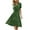 Army Green, variant on Ecqkame Fashion Women Summer Casual Long Dresses V-Neck Tummy Control Belted Dresses Polka Dots Print Short Sleeve Flowy Dresses Army Green S