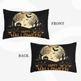 thumbnail image 3 of Halloween Plush Throw Pillow Covers, Halloween Night Pumpkin Happy Pillow Cases with Invisible Zipper,Halloween Decor Microfiber Pillow Cases for Sleeping Bedroom Sofa Living Room, 3 of 6