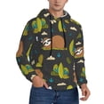 thumbnail image 2 of Fotbe Men's Hoodie with Funny Sloths In The Forest Pattern - Kangaroo Pocket Pullover Hooded Sweatshirt, Perfect for Daily Wear, Travel, and Home-Large, 2 of 7