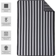 thumbnail image 6 of Merino Wool Blanket - 87" x 63" Thick Warm Soft Large Bed Throw - Great for Camping, Outdoors, Travel, Car, Couch, All Seasons Houndstooth Grey, 6 of 9
