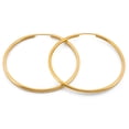 thumbnail image 1 of Arracadas Lisas Redondas 4.0 Cm Oro Sólido 14k, 1 of 3