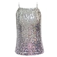 thumbnail image 3 of WOYY Girls Glitter Sequin Camisole Dance Performance Party Sleeveless Top, Sizes 7-9, 3 of 3