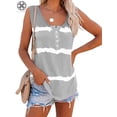 thumbnail image 3 of Luxtrada Women's Tie Dye Vest Plus Size Tank Tops Summer Sleeveless Shirts Loose Blouse Gray,3XL, 3 of 12