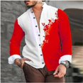 thumbnail image 1 of Camiseta suave y cómoda con estampado gráfico de piel de serpiente en HD, traje de solapa con botones, camiseta colorida retro popular de moda para hombres, 1 of 6