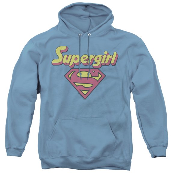 DC Comics Im A Supergirl Adult Pullover Hoodie Sweatshirt Carolina Blue