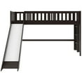 thumbnail image 6 of Tcbosik Twin Size Wood Loft Bed with Slide and Ladder, No Box Spring Needed, Espresso, 6 of 8