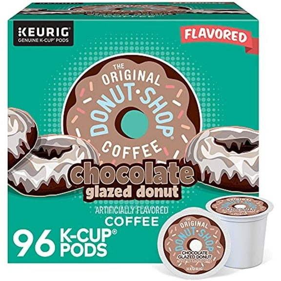 The Original Donut Shop Coffee Chocolate Glazed Donut Keurig Single-Serve K-Cup Pods, Medium Roast Coffee, 96 Count