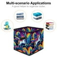 thumbnail image 2 of Robot Unicorn Attack Foldable Storage Bin with Handle, 10.8"x10.5"x10.6", Large Capacity, 2 of 6