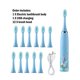 thumbnail image 1 of Cepillo de dientes eléctrico para niños, dibujos animados, con cabezal de repuesto, ultrasónico, IPX7, resistente al agua, recargable, sónico, 1 of 6
